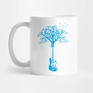 Bass Guitar Tree Blue Mug